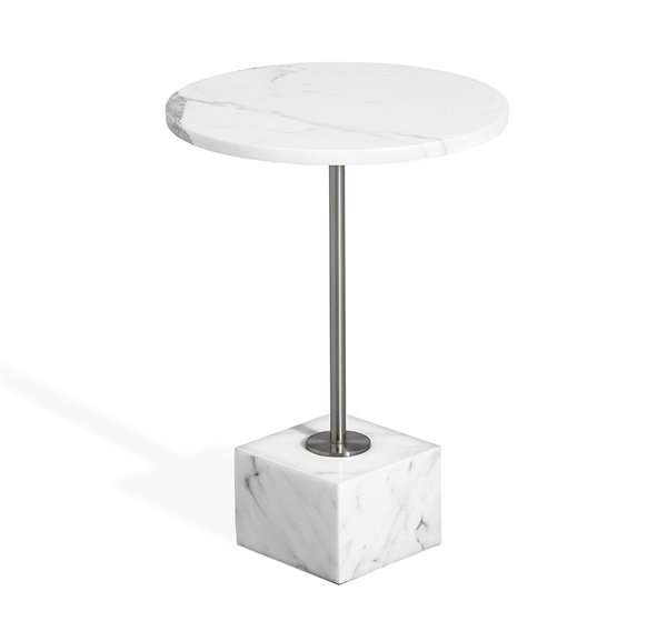 Interlude Marble Top Pedestal End Table Wayfair
